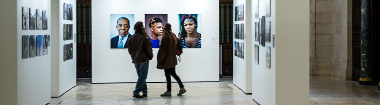 People exploring gallery